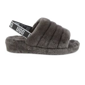 UGG Fluff Yeah Shearling Slingback Slippers Size 6